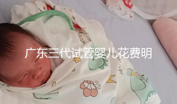 廣東三代試管嬰兒花費明細：8-15萬元，2025價格構成公布