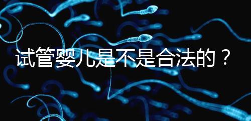 試管嬰兒是不是合法的？